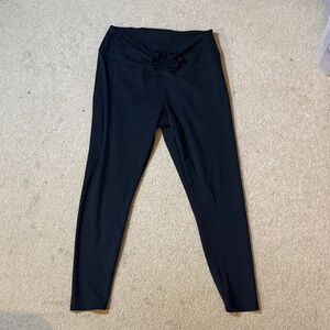 Black Pink Victorias Secret Ruched Leggings